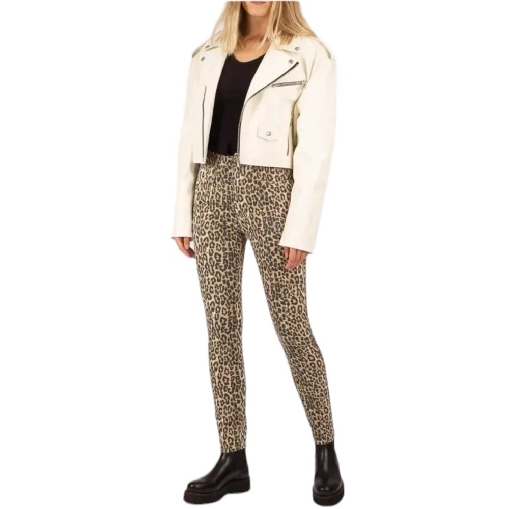 R 13 High Rise Skinny Jeans In Tyler Leopard Print